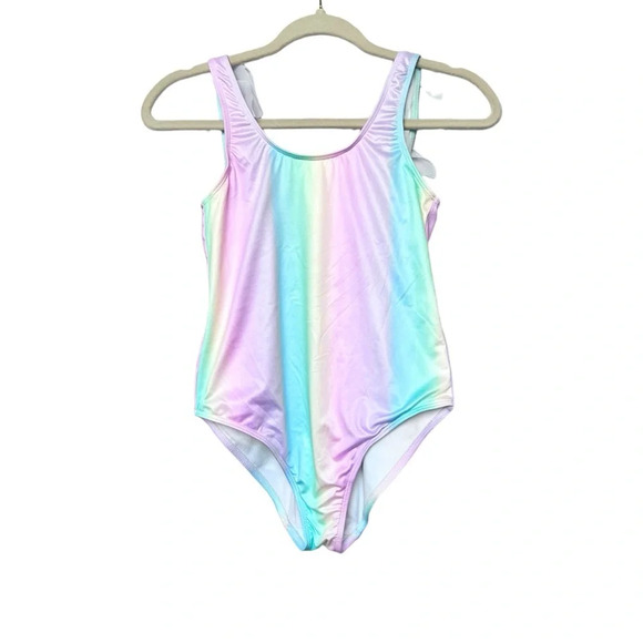 STELLA COVE PETAL ONE PIECE SWIMSUIT IN UNICORN RAINBOW GIRLS SIZE 14 - Picture 4 of 6